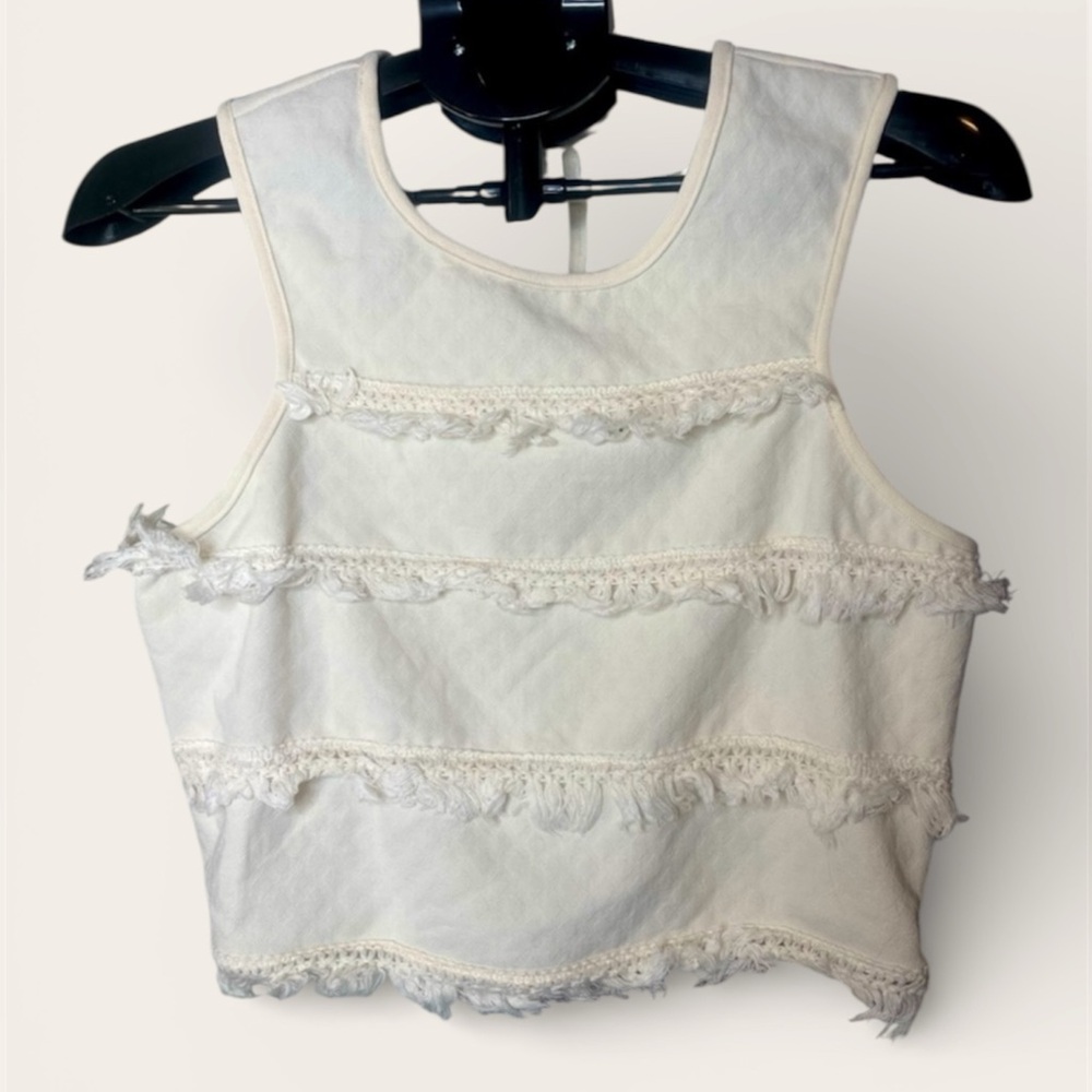 J.O.A. Fringe Top from Anthropologie EUC